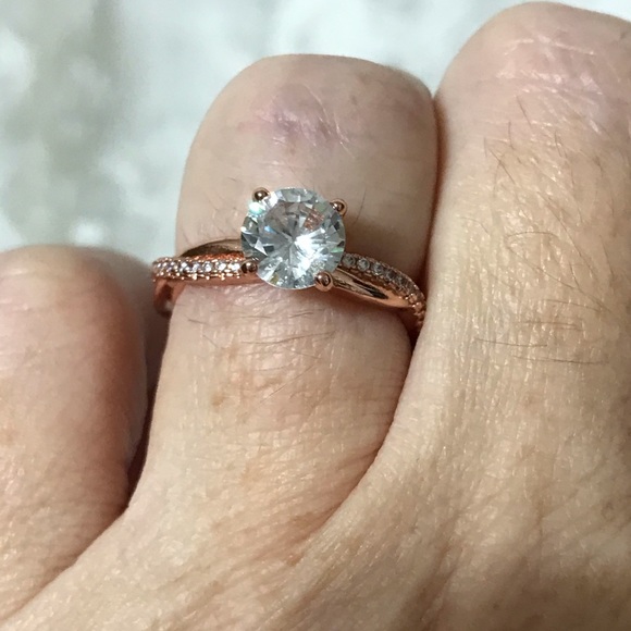 Jewelry - Rose Gold over Sterling Solitaire